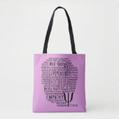 PSYCHOLOGY Word Cloud Custom Name bags Tote Bag (Voorkant)