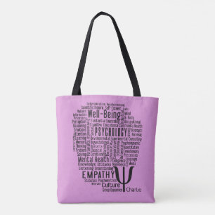 PSYCHOLOGY Word Cloud Custom Name bags Tote Bag