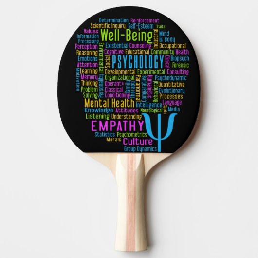 PSYCHOLOGY Word Cloud Custom ping pong paddle Tafeltennisbatje (Voorkant)