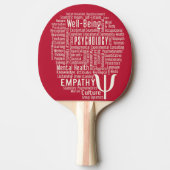 PSYCHOLOGY Word Cloud Custom ping pong paddle Tafeltennisbatje (Voorkant)