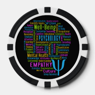 PSYCHOLOGY Word Cloud Custom poker chips