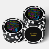 PSYCHOLOGY Word Cloud Custom poker chips (Opstapeling)