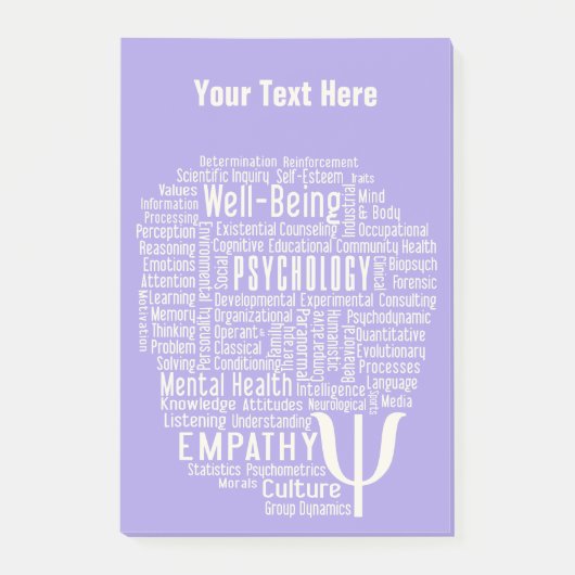 PSYCHOLOGY Word Cloud custom Post-it notes (Voorkant)