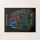 PSYCHOLOGY Word Cloud Custom puzzel Legpuzzel (Horizontaal)
