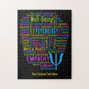 PSYCHOLOGY Word Cloud Custom puzzel Legpuzzel