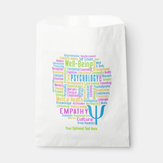 PSYCHOLOGY Word Cloud Custom text Bedankzakje (Voorkant)