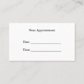 Psycholoog Afspraak Visitekaartje Afsprakenkaartje (Achterkant)