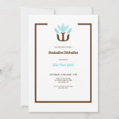 Psycholoog Afstuderen Invitation Blue Kaart (Voorkant)