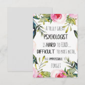 Psycholoog appreciatie Bedankt Farewell Gift (Voorkant / Achterkant)