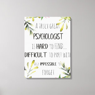 Psycholoog appreciatie Bedankt Farewell Gift Canvas Afdruk