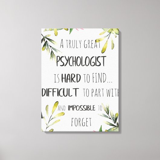 Psycholoog appreciatie Bedankt Farewell Gift Canvas Afdruk (Voorkant)