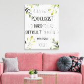 Psycholoog appreciatie Bedankt Farewell Gift Canvas Afdruk (Insitu (Woonkamer))