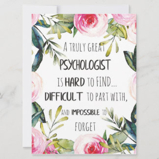 Psycholoog appreciatie Bedankt Farewell Gift Kaart