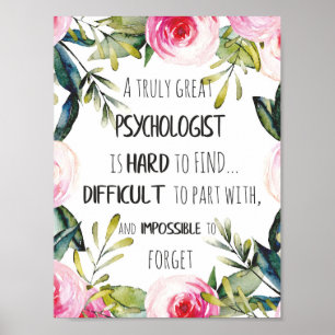 Psycholoog appreciatie Bedankt Farewell Gift Poster