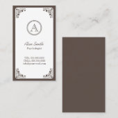 Psycholoog Art Deco Visitekaartje (Voorkant / Achterkant)