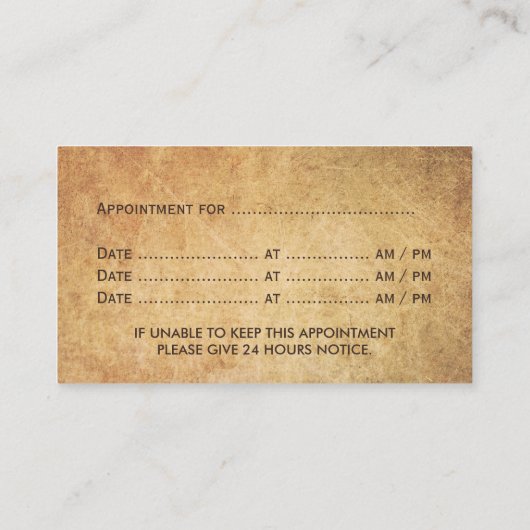 Psycholoog  Benoeming Afsprakenkaartje (Achterkant)