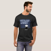 Psycholoog & bier Beroepsloopbaan T-shirt (Voorkant volledig)