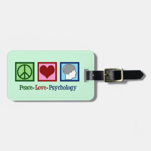 Psycholoog bij vredesliefdespsychologie bagagelabel
