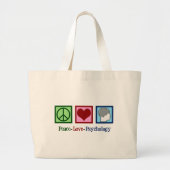 Psycholoog bij vredesliefdespsychologie grote tote bag (Voorkant)