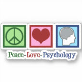 Psycholoog bij vredesliefdespsychologie sticker (Voorkant)