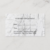 Psycholoog Black & Gold Marble-afspraak Afsprakenkaartje (Achterkant)