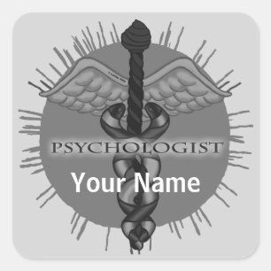 Psycholoog Caduceus Vierkante Sticker