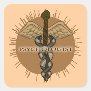 Psycholoog Caduceus Vierkante Sticker