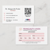 Psycholoog Clinic Business | Moderne afspraak Visitekaartje (Voorkant / Achterkant)