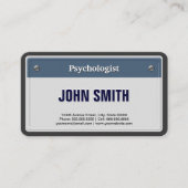 Psycholoog Cool Car License Bord Visitekaartje (Voorkant)