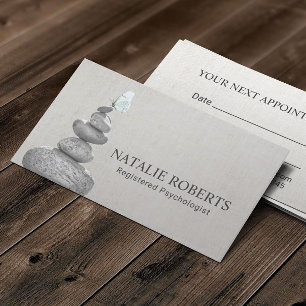 Psycholoog Counselor Balance Stones Appointment Afsprakenkaartje