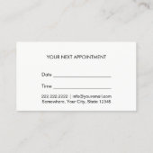 Psycholoog Counselor Black & Gold benoeming Afsprakenkaartje (Achterkant)