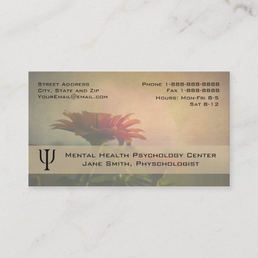 Psycholoog Counselor Business Visitekaartje (Voorkant)