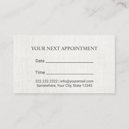 Psycholoog Counselor Elegant Foliage Appointment Afsprakenkaartje (Achterkant)