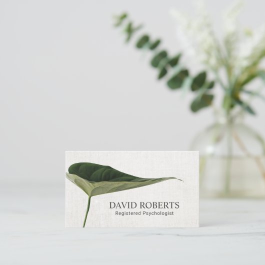 Psycholoog Counselor Elegant Foliage Appointment Afsprakenkaartje (Staand voorkant)