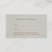 Psycholoog Counselor Elegant Linen Appointment Afsprakenkaartje (Achterkant)