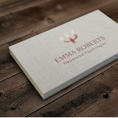 Psycholoog Counselor Elegant Linen Appointment Afsprakenkaartje