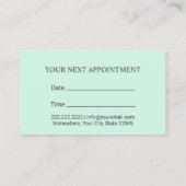 Psycholoog Counselor Elegant Mint Foliage Afsprakenkaartje (Achterkant)