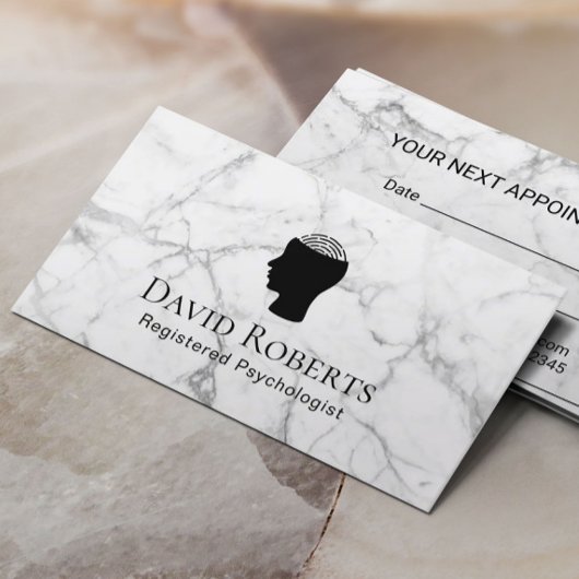 Psycholoog Counselor Marble Afspraak Afsprakenkaartje