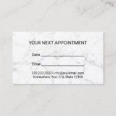 Psycholoog Counselor Modern Gold Marble Agate Afsprakenkaartje (Achterkant)