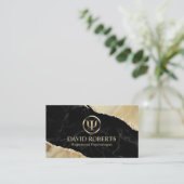 Psycholoog Counselor Modern Gold Marble Agate Afsprakenkaartje (Staand voorkant)