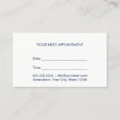 Psycholoog Counselor Navy & Gold Appointment Afsprakenkaartje (Achterkant)