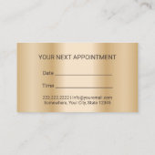 Psycholoog Counselor Professional Gold Agate Afsprakenkaartje (Achterkant)