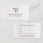 Psycholoog Counselor Roos Gold Appointment Afsprakenkaartje (Voorkant / Achterkant)