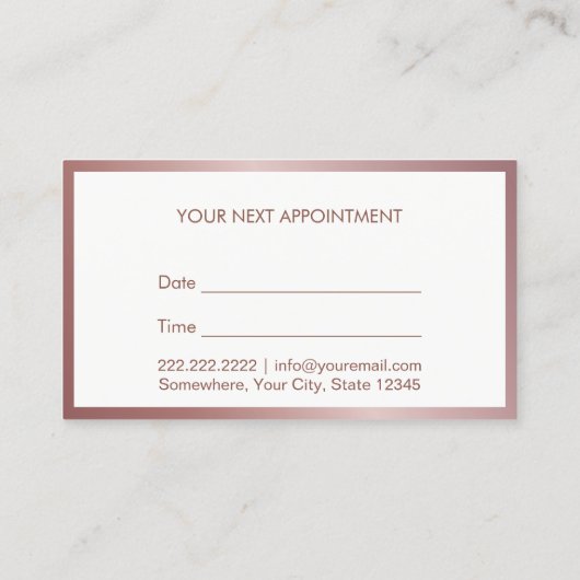 Psycholoog Counselor Roos Gold Lijst Appointment Afsprakenkaartje (Achterkant)