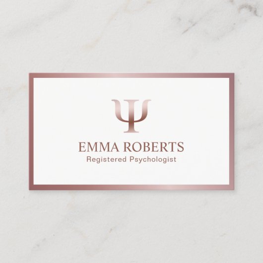 Psycholoog Counselor Roos Gold Lijst Appointment Afsprakenkaartje (Voorkant)
