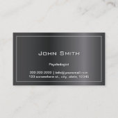Psycholoog Dark Metal Lijst Appointment Afsprakenkaartje (Voorkant)