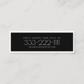 Psycholoog Dr. Black & White Bordered Kaart Mini Visitekaartje (Achterkant)