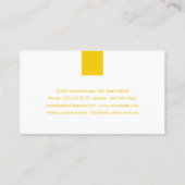 Psycholoog - Eenvoudig ambergeel Visitekaartje (Achterkant)