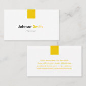 Psycholoog - Eenvoudig ambergeel Visitekaartje (Voorkant / Achterkant)