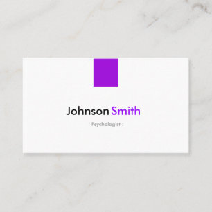 Psycholoog - Eenvoudig Paars Violet Visitekaartje